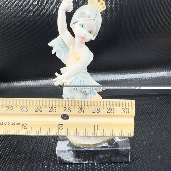 Simonelli Fontanini Carrara Marble Base Depose Italy Figurine Flamingo Dancer - Picture 4 of 9